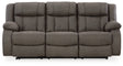 First Base Reclining Sofa (Color: Gunmetal)
