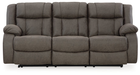 First Base Reclining Sofa (Color: Gunmetal)