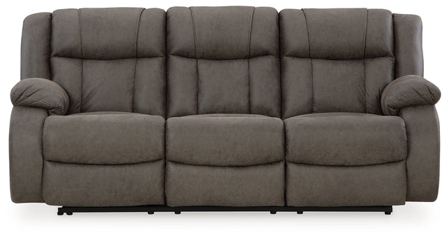 First Base Reclining Sofa (Color: Gunmetal)