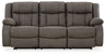 First Base Reclining Sofa (Color: Gunmetal)