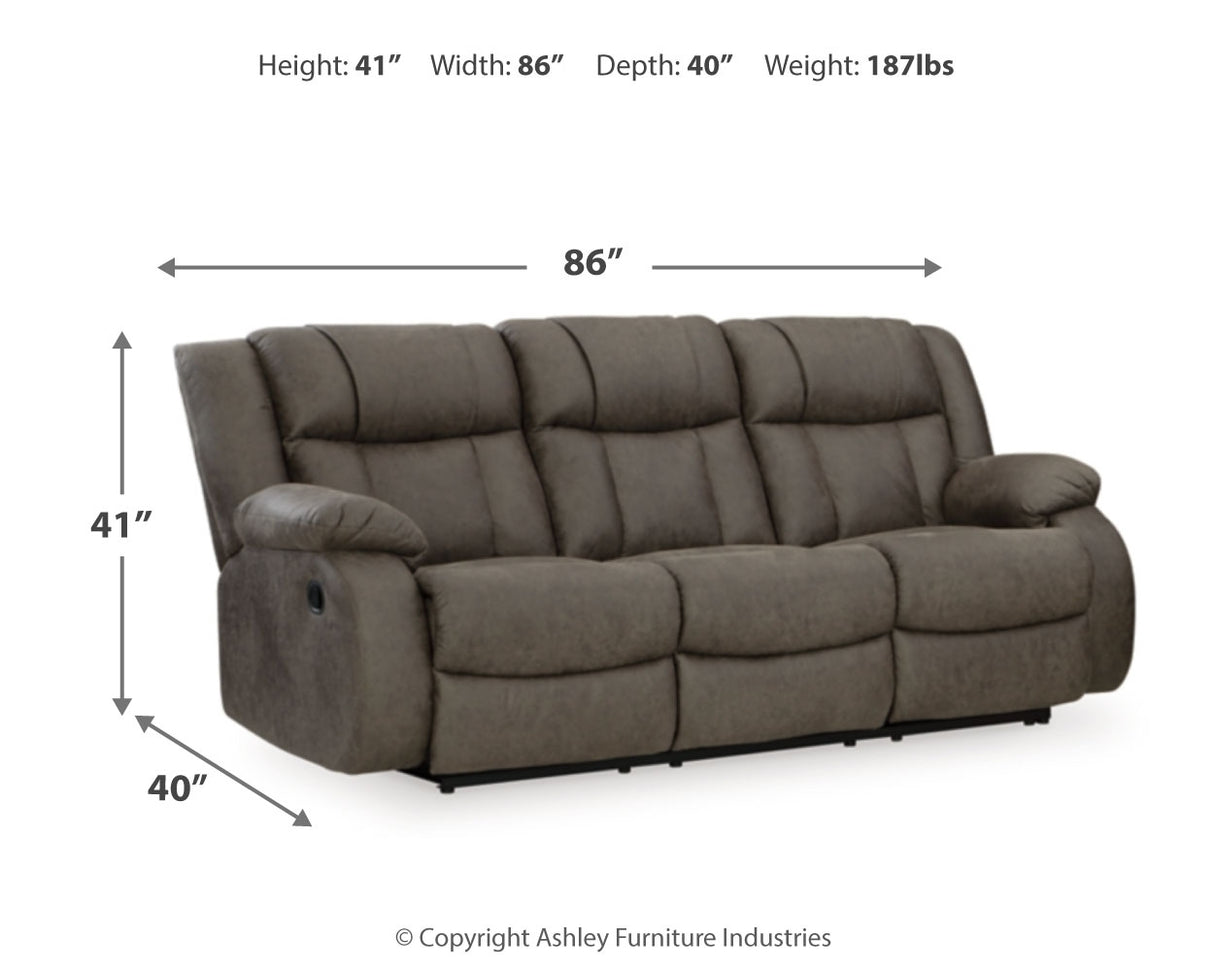 First Base 3-Piece Sofa, Loveseat and Recliner (Reclining Sofa, Reclining Loveseat, Recliner)