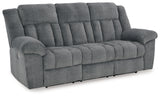 Tip-Off Power Reclining Sofa (Color: Slate)