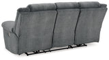 Tip-Off Power Reclining Sofa (Color: Slate)