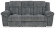 Tip-Off Power Reclining Sofa (Color: Slate)