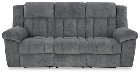 Tip-Off Power Reclining Sofa (Color: Slate)