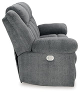 Tip-Off Power Reclining Sofa (Color: Slate)