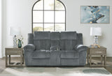 Tip-Off Power Reclining Loveseat (Color: Slate)