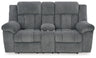 Tip-Off Power Reclining Loveseat (Color: Slate)