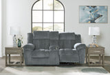 Tip-Off Power Reclining Loveseat (Color: Slate)
