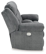 Tip-Off Power Reclining Loveseat (Color: Slate)