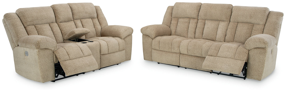 Tip-Off Power Reclining Sofa and Loveseat