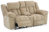 Tip-Off Power Reclining Loveseat (Color: Wheat)