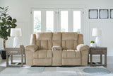Tip-Off Power Reclining Loveseat (Color: Wheat)