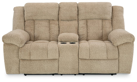 Tip-Off Power Reclining Loveseat (Color: Wheat)