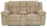Tip-Off Power Reclining Loveseat (Color: Wheat)