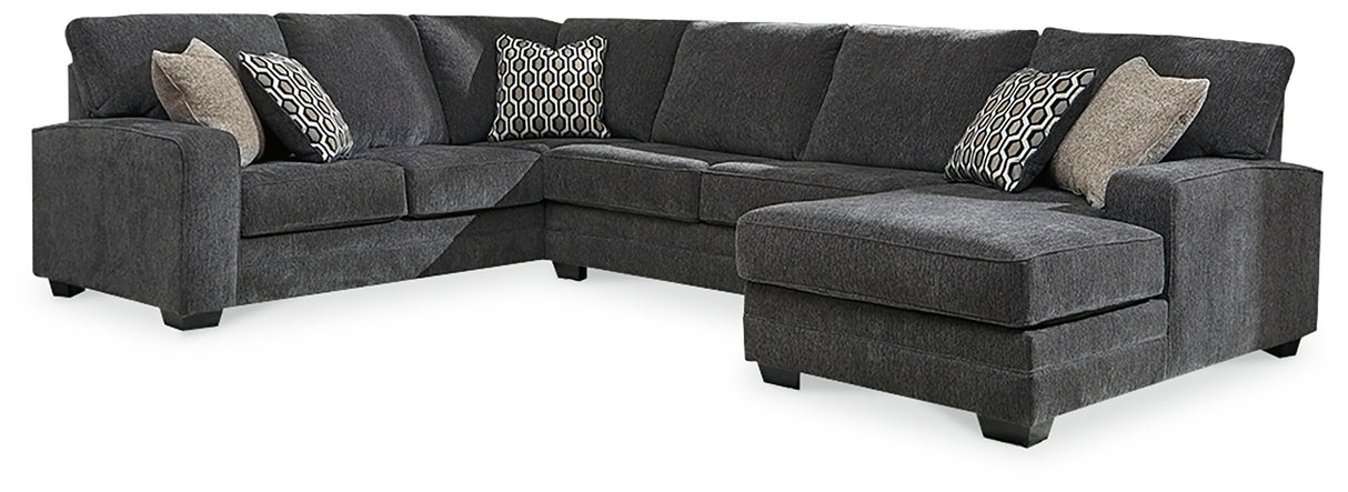 Tracling 4-Piece Sectional with Ottoman (Oversized Ottoman, Right-Arm Facing Corner Chaise, Armless Loveseat, Left-Arm Facing Sofa)