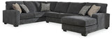 Tracling 4-Piece Sectional with Ottoman (Oversized Ottoman, Right-Arm Facing Corner Chaise, Armless Loveseat, Left-Arm Facing Sofa)