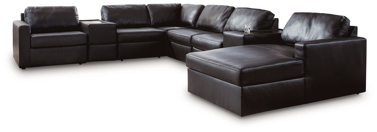 ModMax II 8-Piece Sectional with Chaise and Storage Consoles (Configuration: 8-Piece (ModMax II Right-Arm Facing Corner Chaise, ModMax II Armless Chair, ModMax II Armless Chair, ModMax II Armless Chair, ModMax II Console with Storage, ModMax II Console with Storage, ModMax II Left-Arm Facing Corner Chair, ModMax II Wedge))