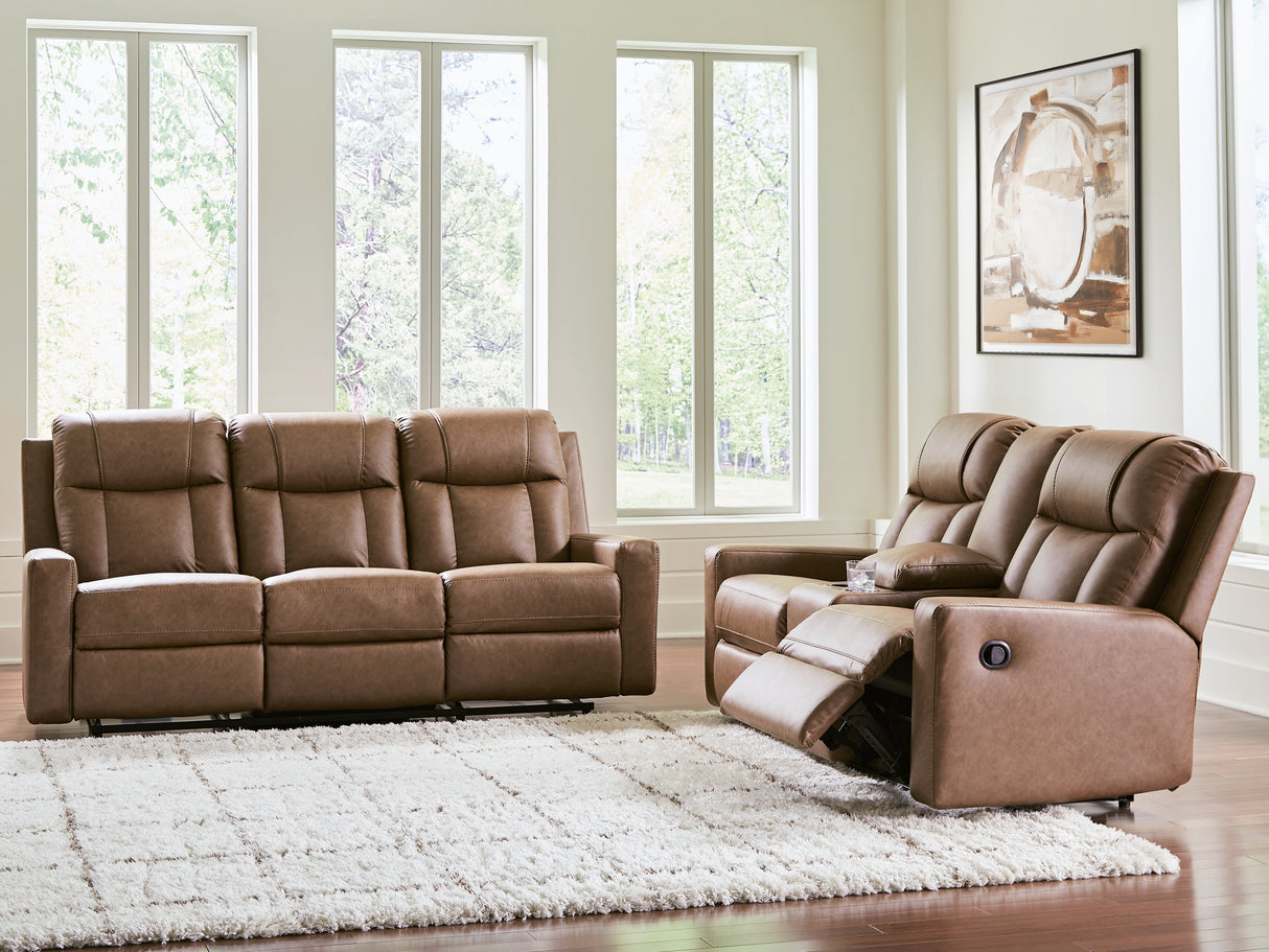 Mackmenville 2-Piece Reclining Sofa and Reclining Loveseat with Console