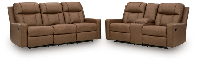 Mackmenville 2-Piece Reclining Sofa and Reclining Loveseat with Console