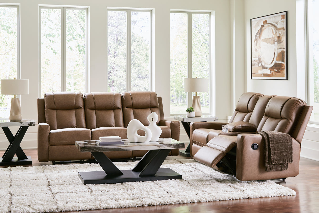 Mackmenville 2-Piece Reclining Sofa and Reclining Loveseat with Console