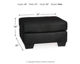Darcy Ottoman (Color: Black)