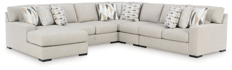 Laurelgrove 4-Piece Sectional with Chaise (Configuration: 5-Piece (Laurelgrove Left-Arm Facing Corner Chaise, Laurelgrove Armless Loveseat, Laurelgrove Armless Chair, Laurelgrove Right-Arm Facing Loveseat, Laurelgrove Wedge))