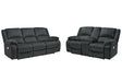 Draycoll 2-Piece Sofa and Loveseat (Power Reclining Sofa, Power Reclining Loveseat with Console)