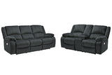 Draycoll 2-Piece Sofa and Loveseat (Power Reclining Sofa, Power Reclining Loveseat with Console)