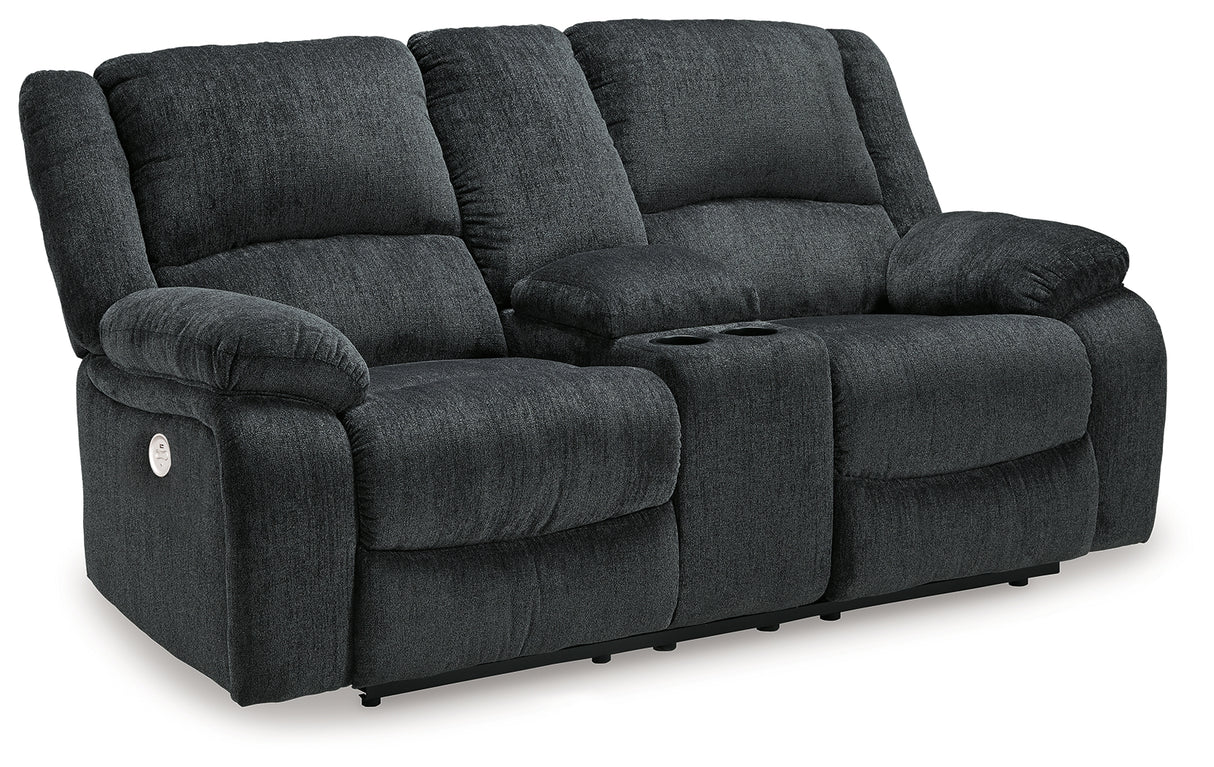 Draycoll 2-Piece Sofa and Loveseat (Power Reclining Sofa, Power Reclining Loveseat with Console)