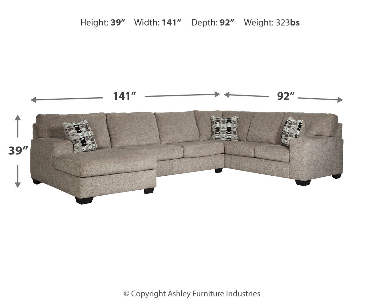80702 4-Piece Sectional with Ottoman (Ballinasloe Oversized Ottoman, Ballinasloe Left-Arm Facing Corner Chaise, Ballinasloe Armless Loveseat, Ballinasloe Right-Arm Facing Sofa)