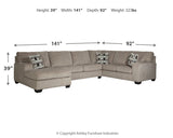80702 4-Piece Sectional with Ottoman (Ballinasloe Oversized Ottoman, Ballinasloe Left-Arm Facing Corner Chaise, Ballinasloe Armless Loveseat, Ballinasloe Right-Arm Facing Sofa)