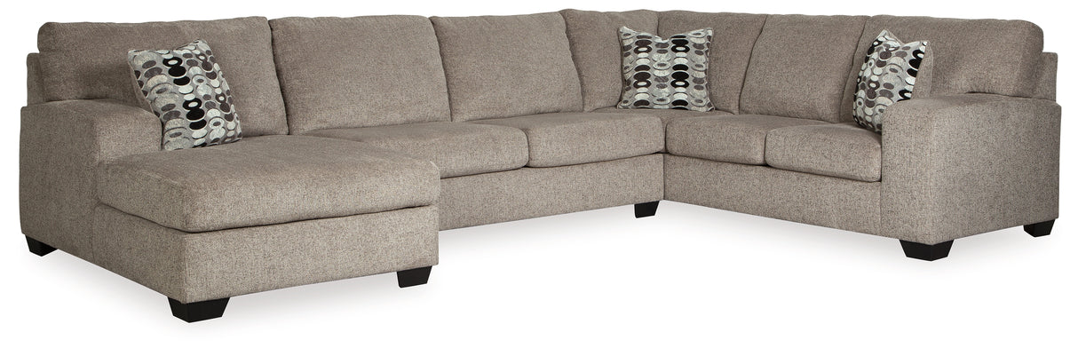 Ballinasloe 3-Piece Sectional with Chaise (Color: Platinum, Sectional Orientation: Left Arm Facing)
