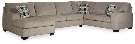 Ballinasloe 3-Piece Sectional with Chaise (Color: Platinum, Sectional Orientation: Left Arm Facing)