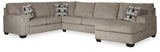 Ballinasloe 3-Piece Sectional with Chaise (Color: Platinum, Sectional Orientation: Right Arm Facing)