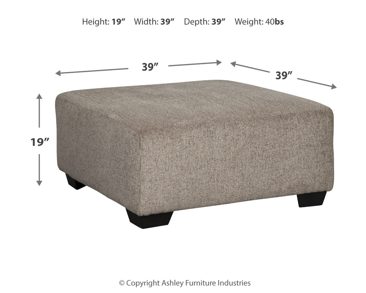 Ballinasloe Oversized Ottoman (Color: Platinum)