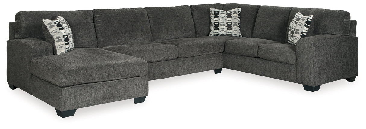 Ballinasloe 3-Piece Sectional with Chaise (Color: Smoke, Sectional Orientation: Left Arm Facing)
