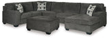 Ballinasloe 4-Piece Sectional with Ottoman (Oversized Ottoman, Right-Arm Facing Corner Chaise, Armless Loveseat, Left-Arm Facing Sofa)