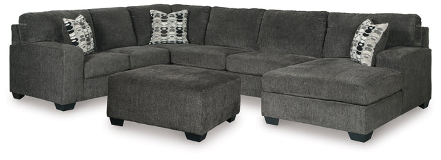 Ballinasloe 4-Piece Sectional with Ottoman (Oversized Ottoman, Right-Arm Facing Corner Chaise, Armless Loveseat, Left-Arm Facing Sofa)