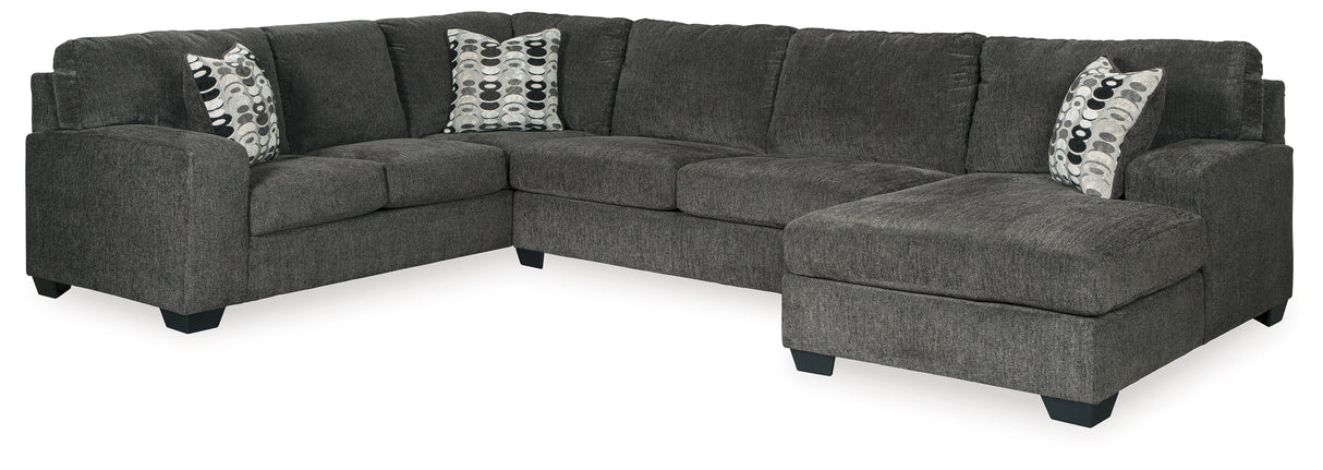 Ballinasloe 3-Piece Sectional with Chaise (Color: Smoke, Sectional Orientation: Right Arm Facing)
