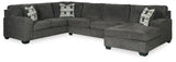 Ballinasloe 3-Piece Sectional with Chaise (Color: Smoke, Sectional Orientation: Right Arm Facing)