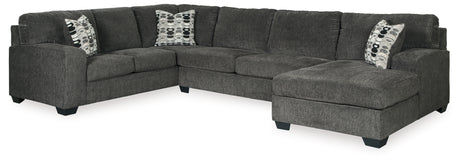 Ballinasloe 3-Piece Sectional with Chaise (Color: Smoke, Sectional Orientation: Right Arm Facing)
