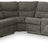 Museum 2-Piece Reclining Sectional (Color: Pewter)