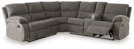 Museum 2-Piece Reclining Sectional (Color: Pewter)