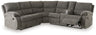 Museum 2-Piece Reclining Sectional (Color: Pewter)