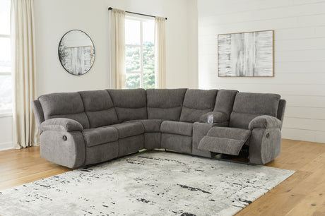 Museum 2-Piece Reclining Sectional (Color: Pewter)