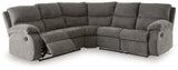 Museum 2-Piece Reclining Sectional (Color: Pewter)