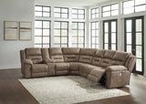 Ravenel 3-Piece Power Reclining Sectional (Configuration: 4-Piece (Ravenel Left-Arm Facing Power Reclining Loveseat with Console, Ravenel Armless Chair, Ravenel Right-Arm Facing Power Reclining Loveseat, Ravenel Wedge))