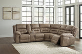 Ravenel 3-Piece Power Reclining Sectional (Configuration: 3-Piece (Ravenel Left-Arm Facing Power Reclining Loveseat with Console, Ravenel Right-Arm Facing Power Reclining Loveseat, Ravenel Wedge))
