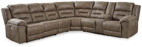 Ravenel 3-Piece Power Reclining Sectional (Configuration: 4-Piece (Ravenel Armless Chair, Ravenel Left-Arm Facing Power Reclining Loveseat, Ravenel Wedge, Ravenel Right-Arm Facing Power Reclining Loveseat with Console))